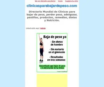 Clinicasparabajardepeso.com(Directorio de Clinicas para Bajar de Peso y Adelgazar) Screenshot