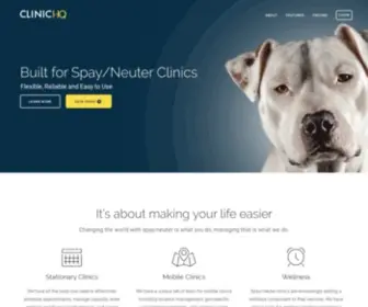 Clinichq.com(Changing the world with spay/neuter) Screenshot
