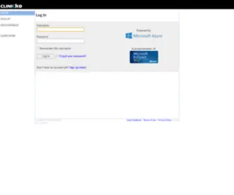 Clinicko.com(Log In) Screenshot