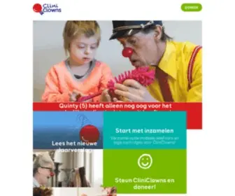 Cliniclowns.nl(Ontspanning voor zieke kinderen & mensen met dementie) Screenshot