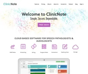 Clinicnote.com(Home) Screenshot