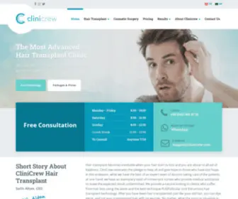 Clinicrew.com(Hair Transplant in Turkey) Screenshot