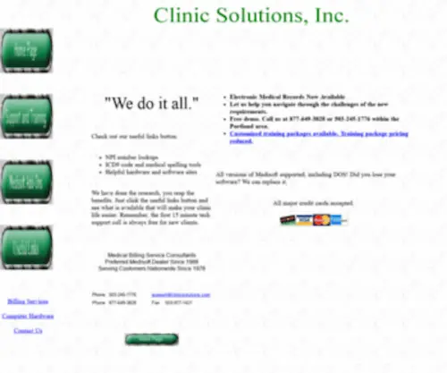 Clinicsolutions.com(Clinic Solutions) Screenshot