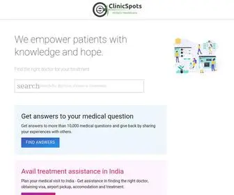 Clinicspots.com(Find the right doctor and clinic for your medical problems) Screenshot