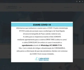 Clinilab.com.br(Laboratório Santa Catarina) Screenshot