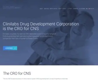 Clinilabs.com(The only CRO focused exclusively on central nervous system (CNS) drug development) Screenshot