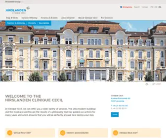 Clinique-Cecil.ch(Hirslanden Clinique Cecil) Screenshot