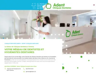 Cliniquedentairedegeneve.ch(Grâce à l'appartenance au Groupe Adent Cliniques Dentaires) Screenshot