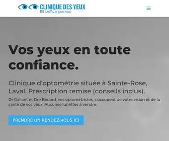 CliniquedesyeuxDelaval.ca(Optométriste de Laval) Screenshot