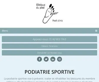 Cliniquepiedleger.com(Podiatrie sportive dans La) Screenshot