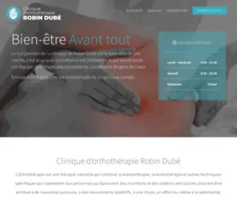 Cliniquerobindube.com(Clinique d’orthothérapie Robin Dubé) Screenshot