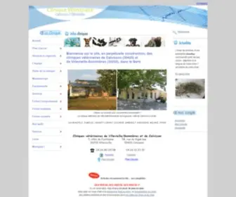 Cliniqueveterinairecalvisson.com(Bienvenue sur le site) Screenshot