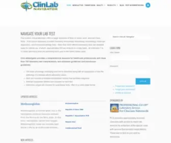 Clinlabnavigator.com(Laboratory Test Interpretations for Patients & Physicians) Screenshot