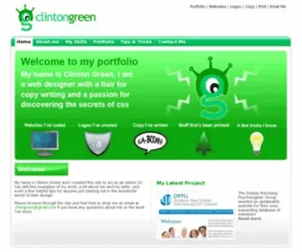 Clintongreen.com(Web design Portfolio) Screenshot