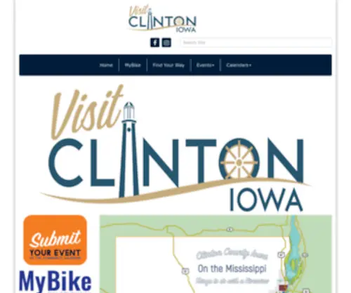 Clintoniowatourism.com(Clinton Area Chamber of Commerce) Screenshot