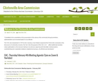 Clintonvilleareacommission.org(Website for the Clintonville Area Commission) Screenshot