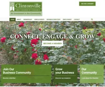 Clintonvillechamber.com(Clintonville Area Chamber of Commerce) Screenshot