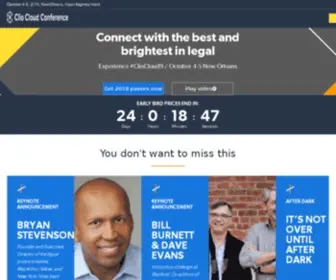 Cliocloudconference.com(Connect with the best and brightest in legal tech. Experience #ClioCloud9) Screenshot