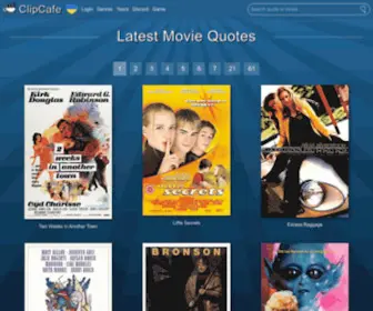 Clip.cafe(Movie Clip database with over 1 million quotes from 20) Screenshot