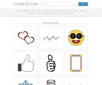 Clipartix.com(Wonderful clipart gallery for your projects) Screenshot
