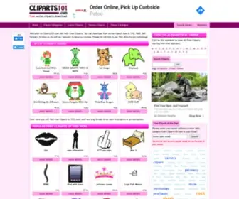 Cliparts101.com(Free Cliparts) Screenshot