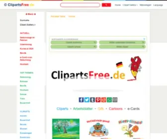Clipartsfree.de(Kostenlose Cliparts) Screenshot