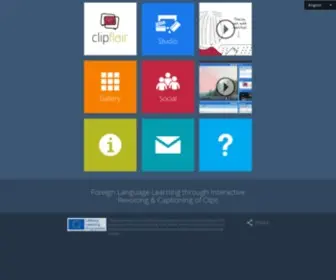 Clipflair.net(Foreign Language Learning through Interactive Revoicing and Captioning of Clips) Screenshot
