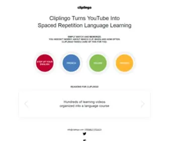 Cliplingo.com(Language learning) Screenshot