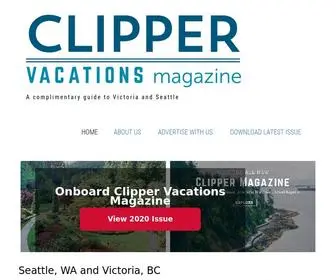 Clippervacationsmagazine.com(A complimentary guide to Victoria and Seattle) Screenshot