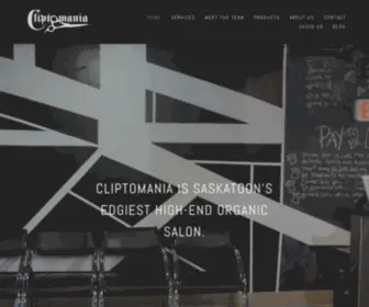 Cliptomania.ca(High-End Organic Hair Salon Saskatoon) Screenshot