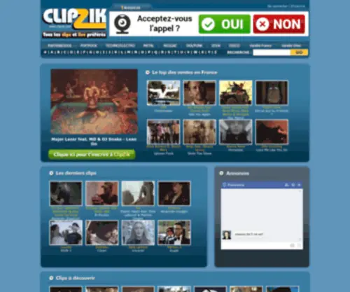 Clipzik.com(Video Clip Musique Videos Musique Clips Music Gratuite) Screenshot