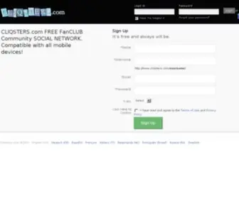 CliqSters.com(The Real Social Network Website) Screenshot