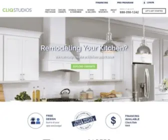 CliqStudios.com(#1 Online Cabinet & Design Company) Screenshot