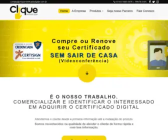 Cliquecertificadodigital.com.br(Conheça a Clique Certificado Digital e nossos produtos) Screenshot