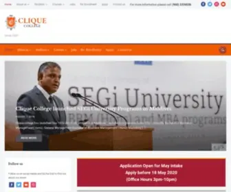 Cliquecollege.edu.mv(Clique College) Screenshot