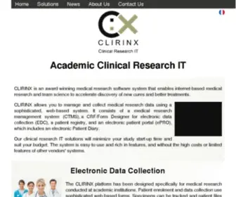 Clirinx.com(Clinical Research Software CTMS) Screenshot