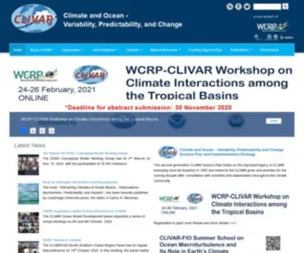 Clivar.org(Climate and Ocean) Screenshot