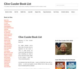 Clivecusslerbooklist.com(Clive Cussler Book List) Screenshot