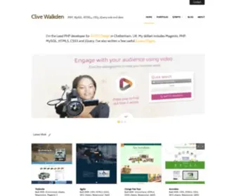 Clivewalkden.co.uk(PHP, MySQL, HTML5, CSS3 and jQuery developer in Gloucestershire) Screenshot