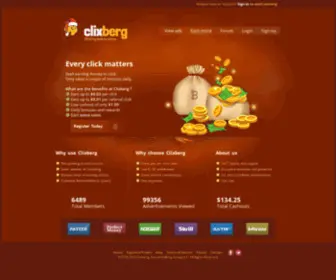 Clixberg.net(Clicking makes sense) Screenshot