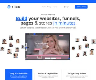 Clixli.com(Website & Funnel Builder Clixli) Screenshot