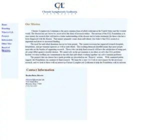 CLlfoundation.org(CLL Foundation) Screenshot