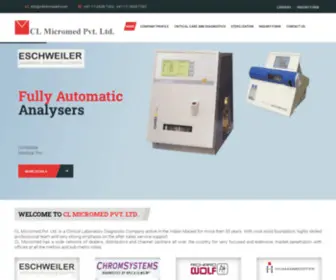 Clmicromed.com(CL Micromed Pvt) Screenshot
