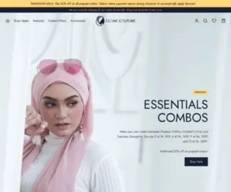 Cloakcouture.com(Buy Hijabs Online India from the best online hijab store) Screenshot