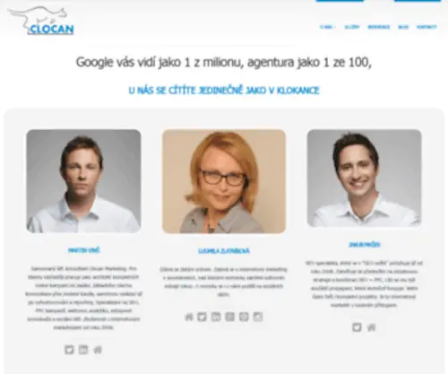 Clocan.cz(Internetový marketing od Clocana) Screenshot