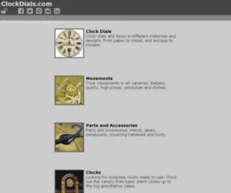 Clockdials.com(Clock dials and clock parts for repair and construction) Screenshot