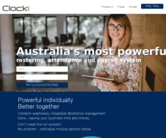 Clockon.com.au(ClockOn workforce management software) Screenshot