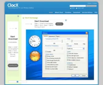 Clocx.net(Free analog clock for Windows desktop) Screenshot