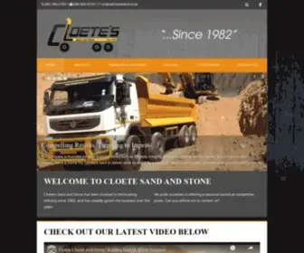 Cloetesand.co.za(Building and construction aggregates) Screenshot