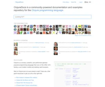 Clojuredocs.org(Community-Powered Clojure Documentation and Examples) Screenshot